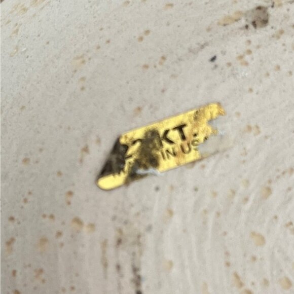 VERA RUSSELL Signed Vase Pottery Southwestern Decor Cut Out 22kt Gold Detail - Picture 9 of 13